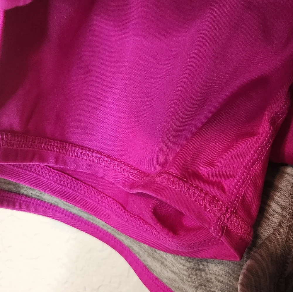 Alive Qwick-Dry Lined Running Shorts Gray and‎ Pink, Size XS